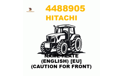 Hitachi 448-8905 - NAME-PLATE (ENGLISH) [EU] (CAUTION FOR FRONT)