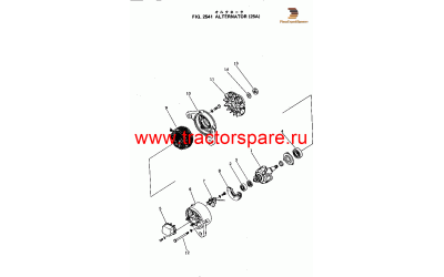 Komatsu 600--821-5411 - ALTERNATOR,ALTERNATOR A (25A),ALTERNATOR A (25A),(SEE FIG2541),ALTERNATOR A (25A),(SEE FIG545A) Komatsu 600--821-5411 - ALTERNATOR,ALTERNATOR A (25A),ALTERNATOR A (25A),(SEE FIG2541),ALTERNATOR A (25A),(SEE FIG545A)