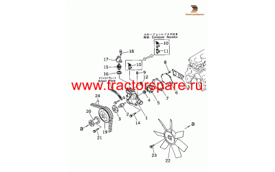 V-BELT SET,V-BELT SET,(FOR 25A ALTERNATOR)