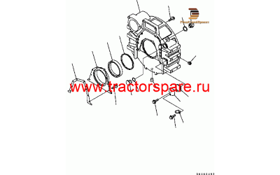 COVER,COVER ASSEMBLY,COVER,REAR,GASKET,REAR SEAL ASS'Y,REAR SEAL ASSEMBLY
