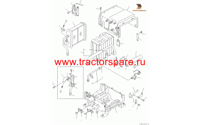 Komatsu ND4-47600-3911 - EVAPORATOR ASS'Y,EVAPORATOR SUB-ASSY