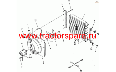 Komatsu 205--979-7660 - HARNESS ASS'Y,HARNESS ASSEMBLY,HARNESS ASSEMBLY, AIR CONDITIONER CONDENSER