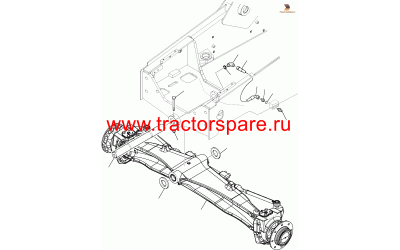 FRONT AXLE 2WD, ASSY