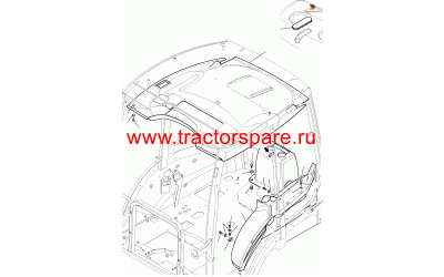 Komatsu 42N--54-14810 - COVER,PANEL, REAR