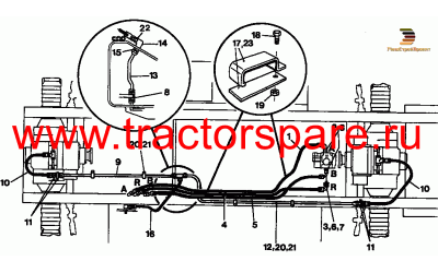 CHASSIS BRAKE PIPING GROUP - WITH INCHING PEDAL