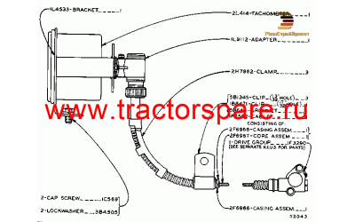 TACHOMETER AND CABLE GROUP