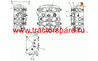 MAIN CONTROL VALVE GROUP-3-FUNCTION, WITH RIDE CONTROL,VALVE GP-MAIN CONTROL
