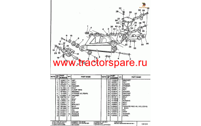 REAR AXLE SUSPENSION FRAME GROUP