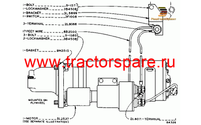 ELECTRIC STARTING MOTOR GROUP,MOTOR AND WIRING GROUP