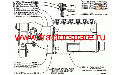 FUEL INJECTION PUMP AND GOVERNOR GROUP,FUEL PUMP HOUSING AND GOVERNOR GROUP