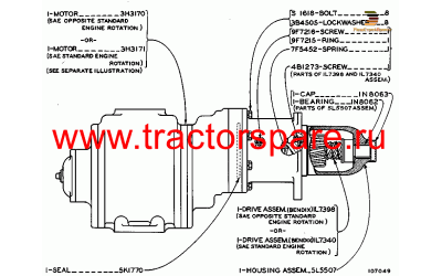AIR STARTING ASSEMBLY,AIR STARTING MOTOR ASSEMBLY,MOTOR AS-AIR,MOTOR ASSEMBLY,MOTOR ASSEMBLY--S.A.E. STANDARD ENGINE ROTATION,MOTOR 9ASSEMBLY--S.A.E. OPPOSITE STANDARD ENGINE ROTATION