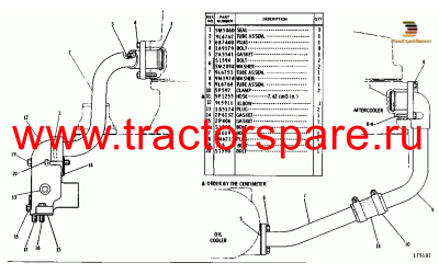 AFTERCOOLER WATER LINES GROUP - SERIAL NO. 67D2422-UP