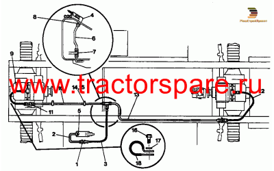 CHASSIS BRAKE PIPING GROUP - WITHOUT INCHING PEDAL