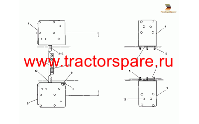 MOUNTING GP-ROPS,ROLL-OVER PROTECTIVE STRUCTURE MOUNTING GROUP